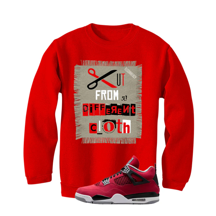 Air Jordan 4 Toro Bravo Matching T-Shirt, Sweatshirts, & Hoodies Red T-Shirt (Cut from a different cloth)| illcurrency - Image 4