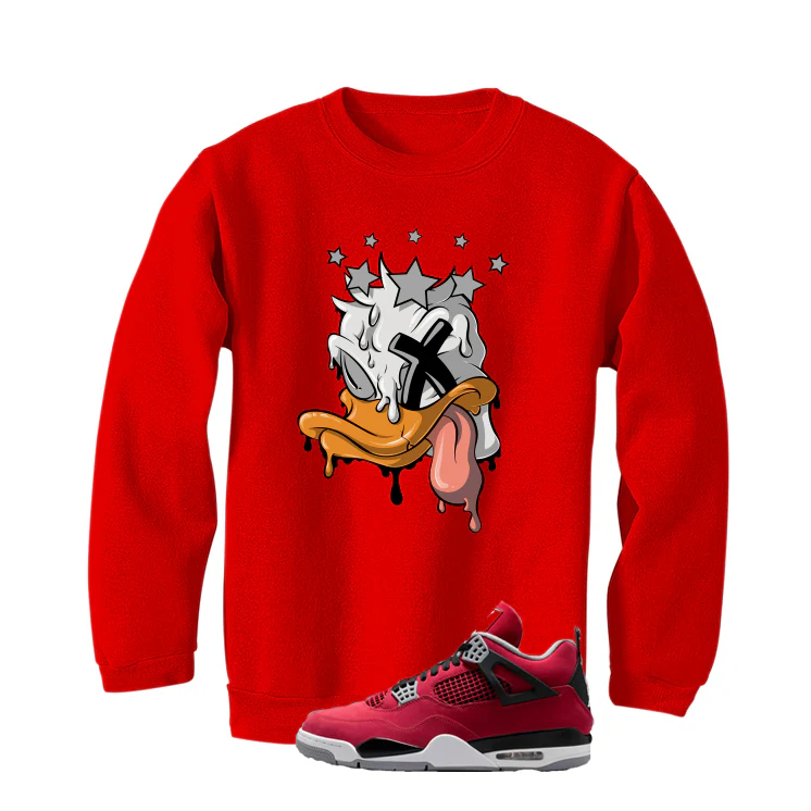 Air Jordan 4 Toro Bravo Matching T-Shirt, Sweatshirts, & Hoodies Red T-Shirt (Ducked)| illcurrency - Image 4