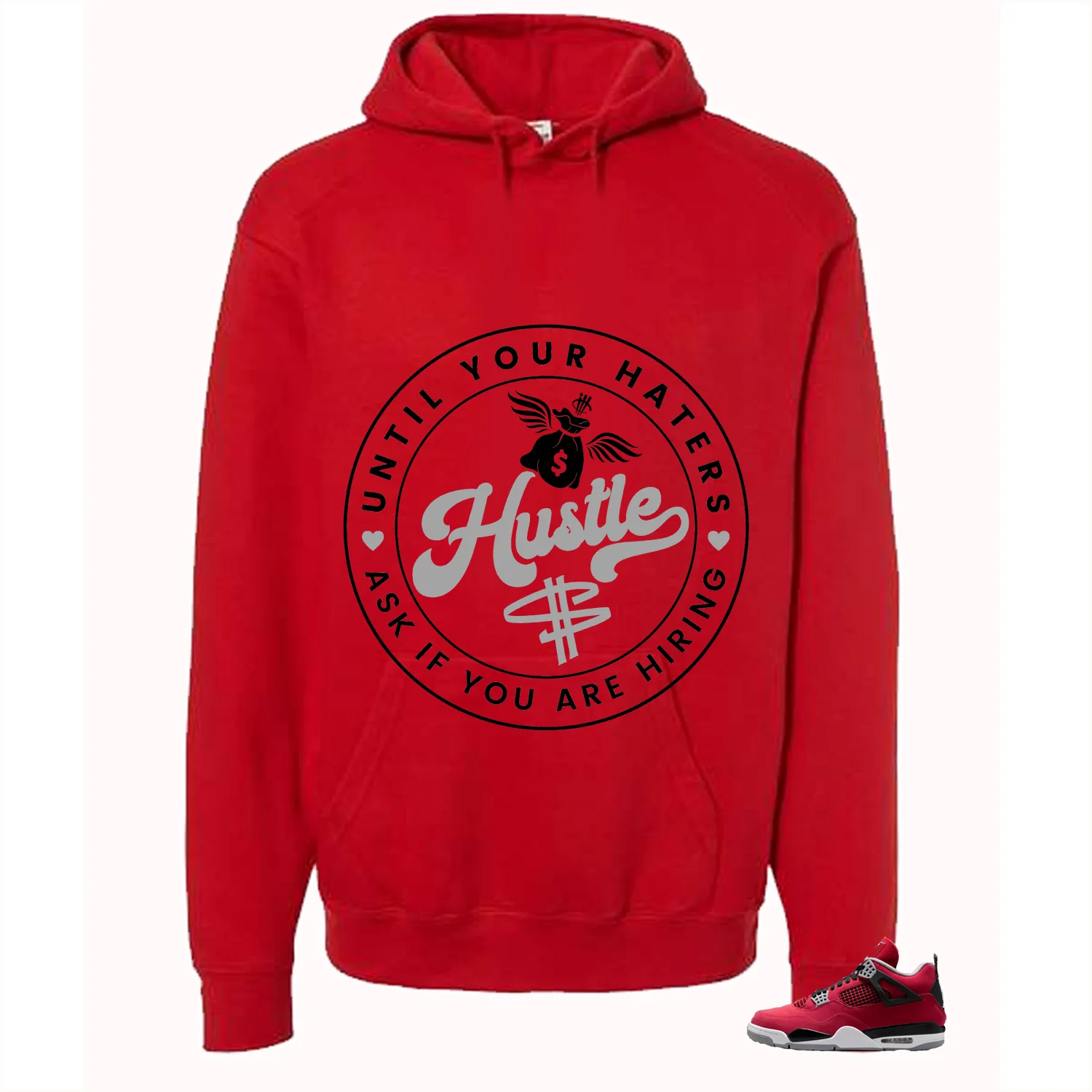 Air Jordan 4 Toro Bravo Matching T-Shirt, Sweatshirts, & Hoodies Red T-Shirt (Haters Catch Up)| illcurrency - Image 3