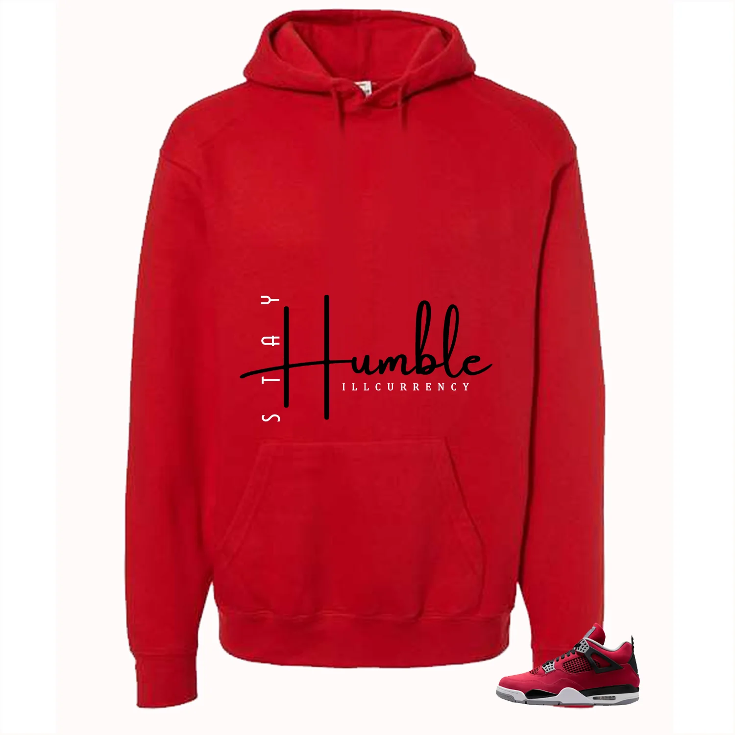 Air Jordan 4 Toro Bravo Matching T-Shirt, Sweatshirts, & Hoodies Red T-Shirt (Stay Humble)| illcurrency - Image 3
