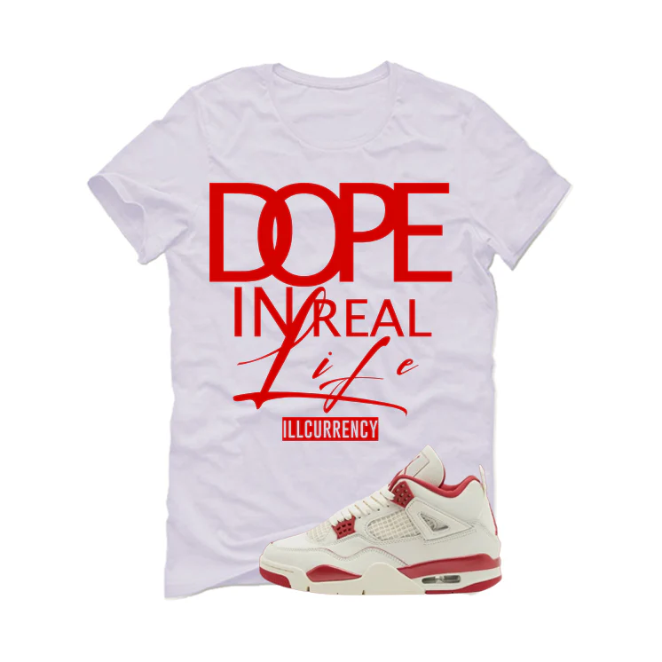 Air Jordan 4 Valentine’s Day (Sierra Red) Matching T-Shirt, Sweatshirts & Hoodies White T-Shirt (DOPE)| illcurrency - Image 2