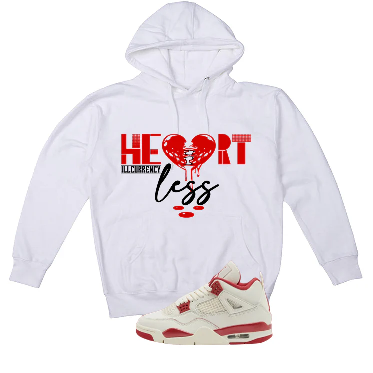 Air Jordan 4 Valentine’s Day (Sierra Red) Matching T-Shirt, Sweatshirts & Hoodies White T-Shirt (Heartless)| illcurrency - Image 3