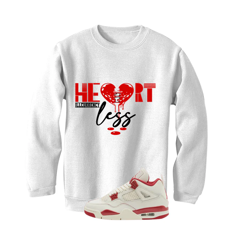 Air Jordan 4 Valentine’s Day (Sierra Red) Matching T-Shirt, Sweatshirts & Hoodies White T-Shirt (Heartless)| illcurrency - Image 4