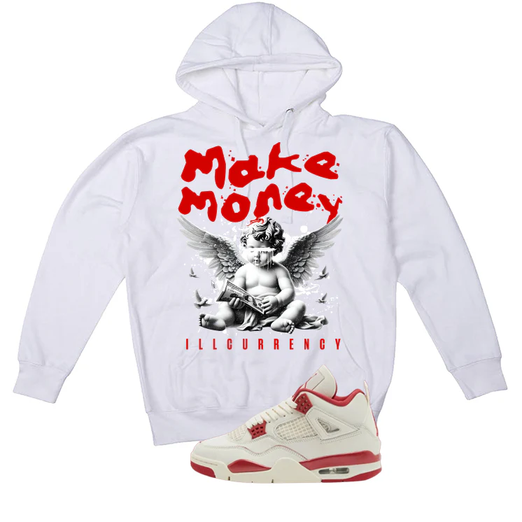 Air Jordan 4 Valentine’s Day (Sierra Red) Matching T-Shirt, Sweatshirts & Hoodies White T-Shirt (Make Money)| illcurrency - Image 3