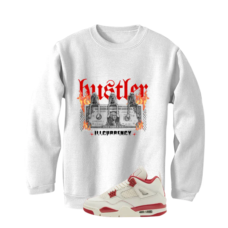 Air Jordan 4 Valentine’s Day (Sierra Red) Matching T-Shirt, Sweatshirts & Hoodies White T-Shirt (See No Evil Hustler)| illcurrency - Image 4