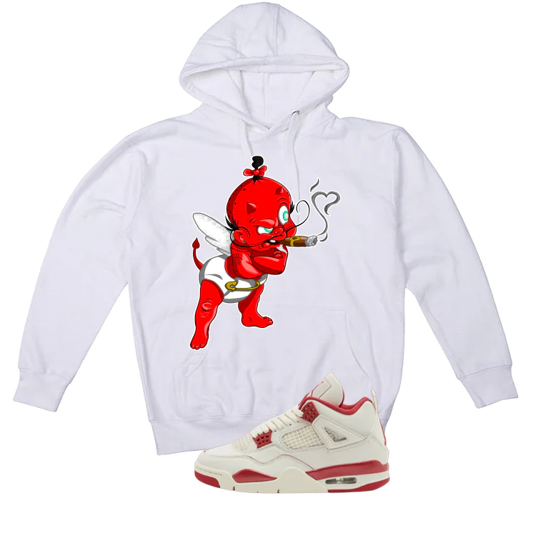 Air Jordan 4 Valentine’s Day (Sierra Red) Matching T-Shirt, Sweatshirts & Hoodies White T-Shirt (Valentine Devil)| illcurrency - Image 3