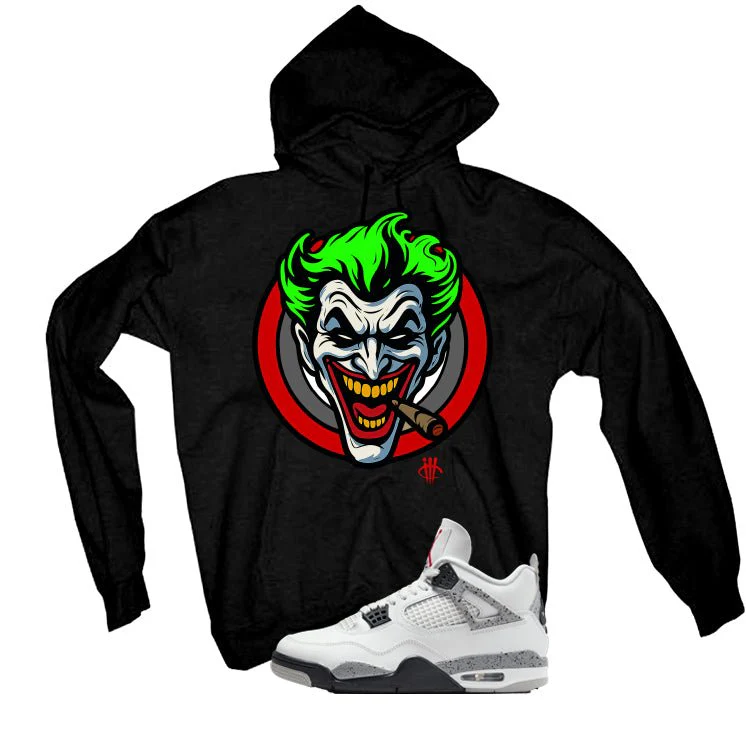Air Jordan 4 White Cement Black T-Shirt (Joke The Joker)| illcurrency - Image 3
