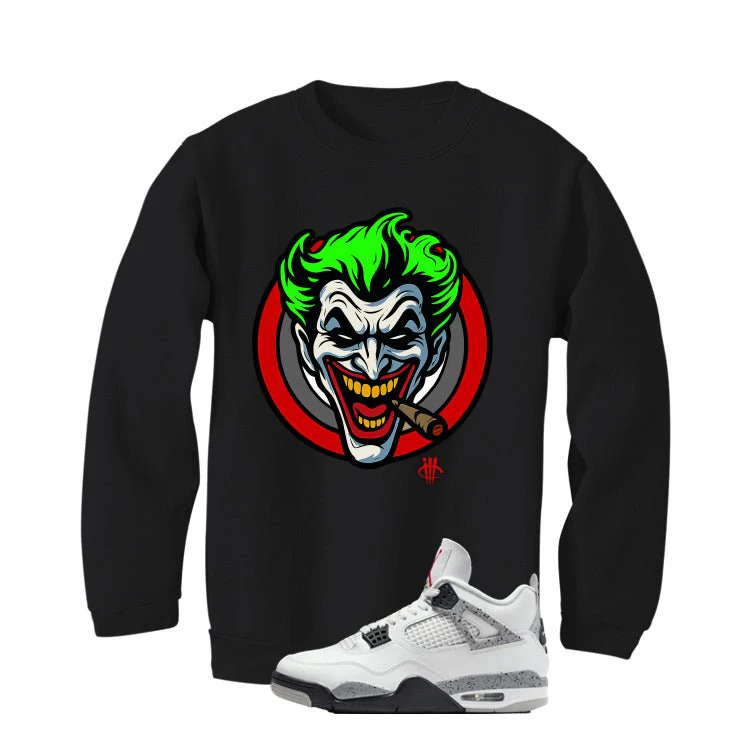 Air Jordan 4 White Cement Black T-Shirt (Joke The Joker)| illcurrency - Image 4