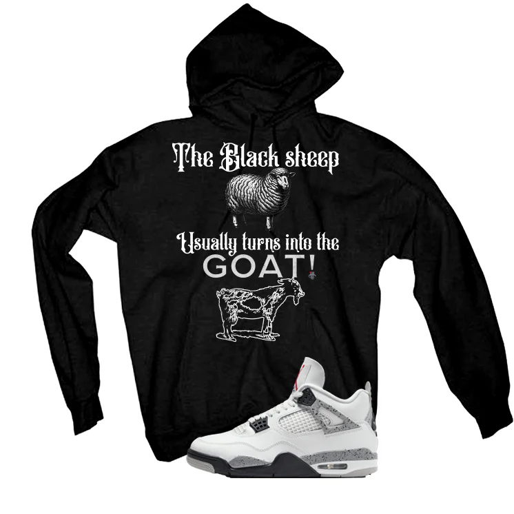 Air Jordan 4 White Cement Black T-Shirt (the black sheep usually turns into the GOAT!)| illcurrency - Image 3