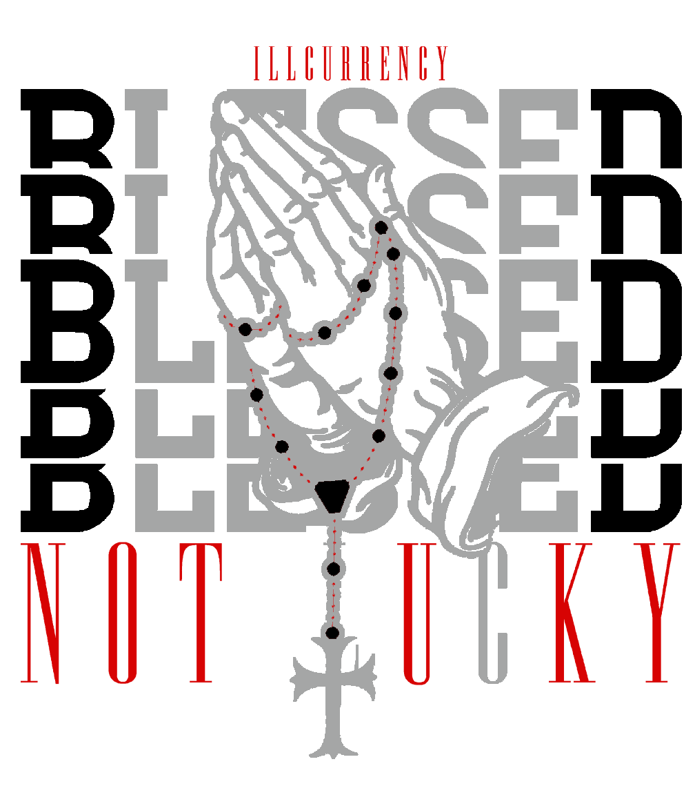 Air Jordan 4 White Cement White T-Shirt (Blessed not lucky)| illcurrency