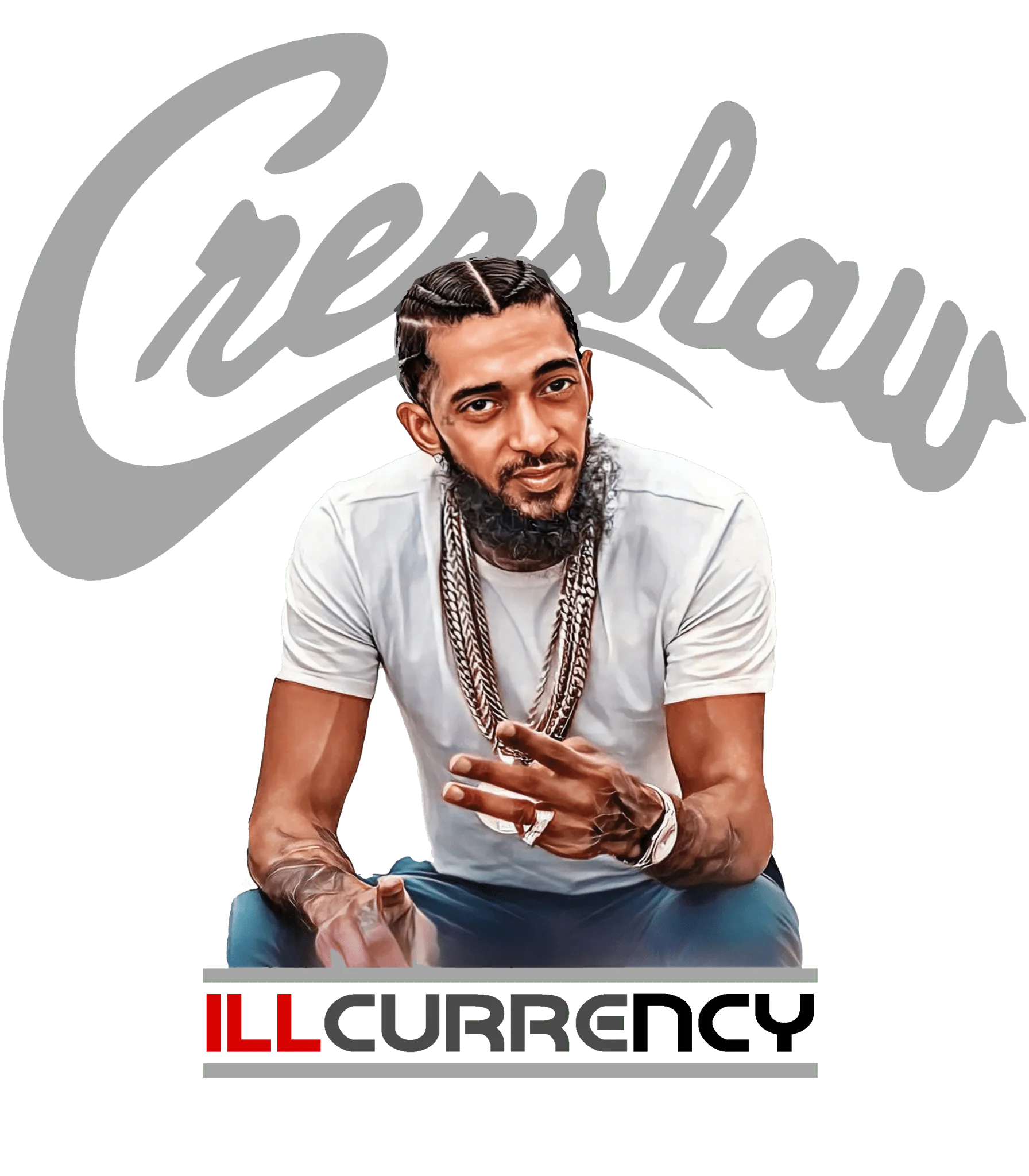 Air Jordan 4 White Cement White T-Shirt (Crenshaw)| illcurrency