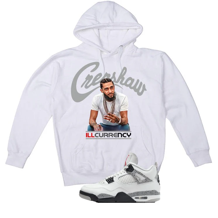 Air Jordan 4 White Cement White T-Shirt (Crenshaw)| illcurrency - Image 3
