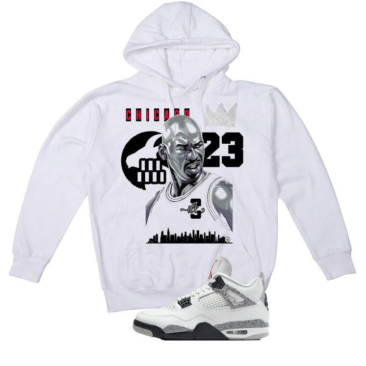 Air Jordan 4 White Cement White T-Shirt (Goat)| illcurrency - Image 3