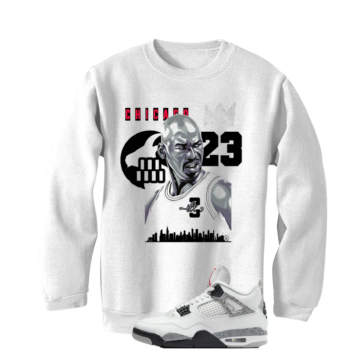 Air Jordan 4 White Cement White T-Shirt (Goat)| illcurrency - Image 4