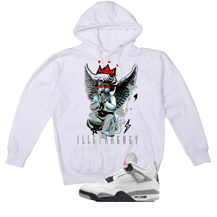 Air Jordan 4 White Cement White T-Shirt (Graffiti Angel)| illcurrency - Image 3