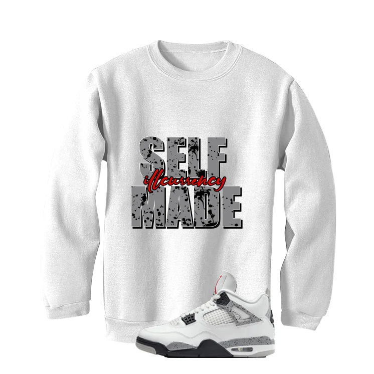 Air Jordan 4 White Cement White T-Shirt (Self Made)| illcurrency - Image 4