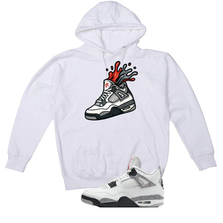 Air Jordan 4 White Cement White T-Shirt (Splash Shoe)| illcurrency - Image 3