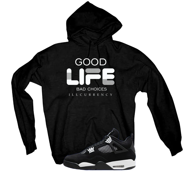 Air Jordan 4 White Thunder Black T-Shirt (Bad Choices)| illcurrency - Image 3