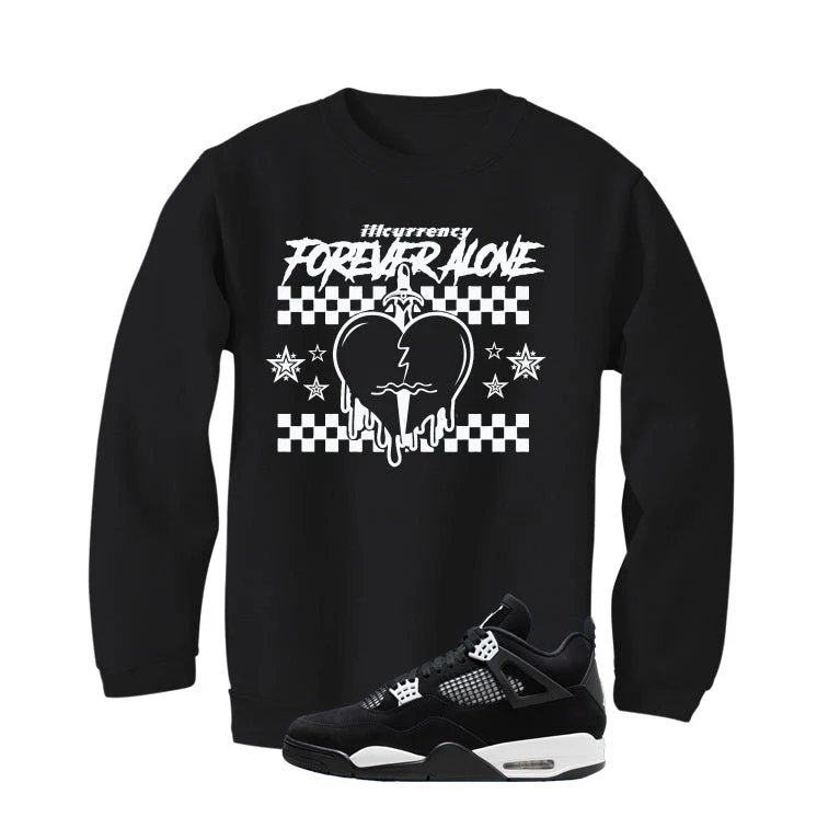Air Jordan 4 White Thunder Black T-Shirt (Forever Alone)| illcurrency - Image 4