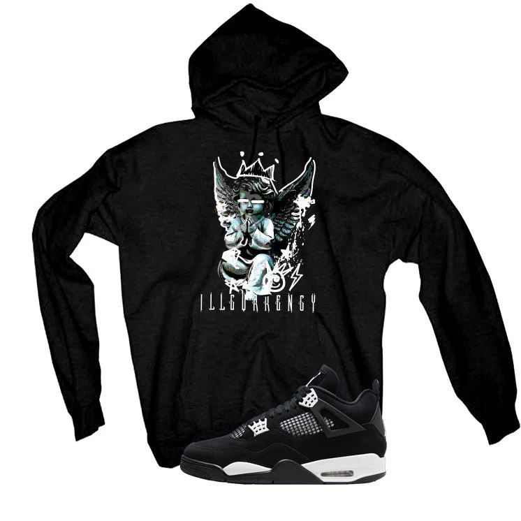 Air Jordan 4 White Thunder Black T-Shirt (Graffiti Angel)| illcurrency - Image 3