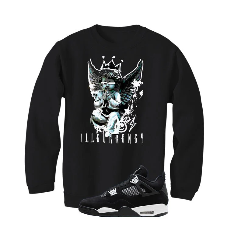 Air Jordan 4 White Thunder Black T-Shirt (Graffiti Angel)| illcurrency - Image 4