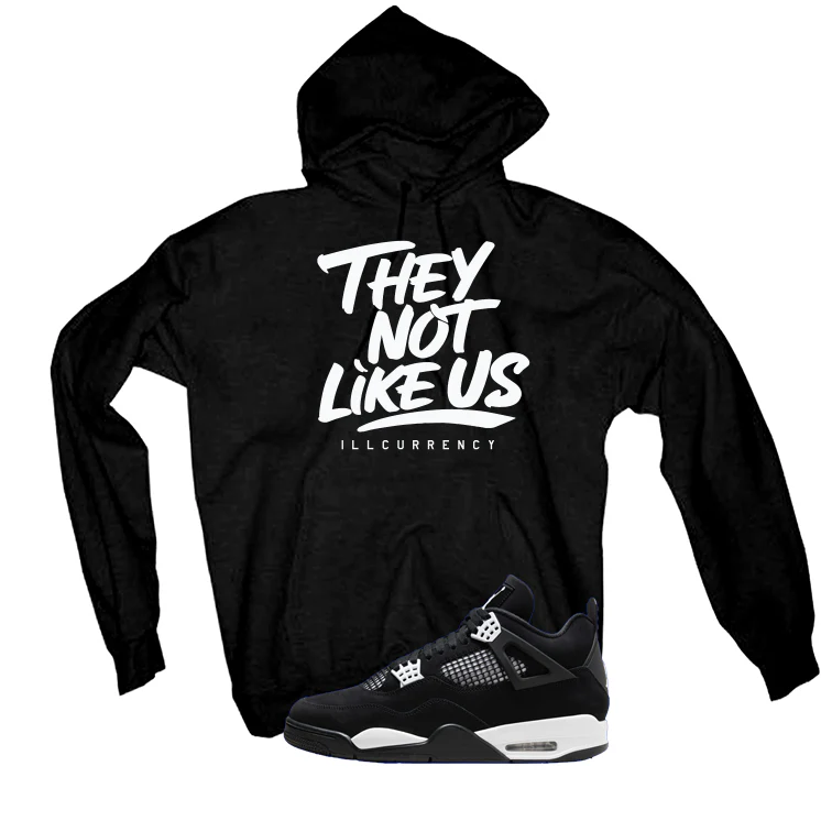 Air Jordan 4 White Thunder Black T-Shirt (They not like us)| illcurrency - Image 3