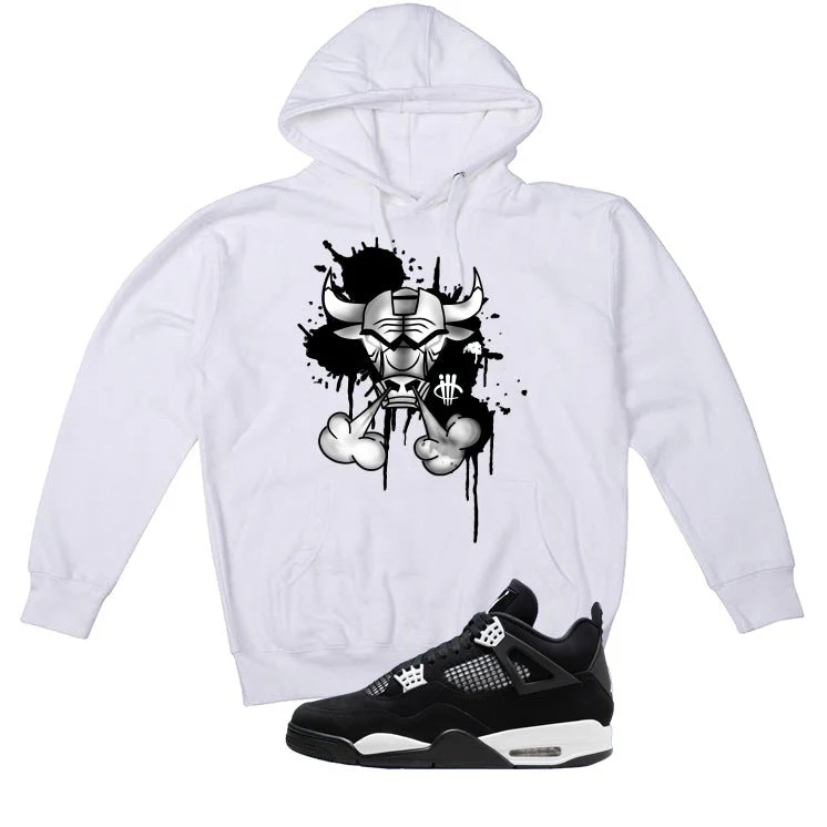 Air Jordan 4 White Thunder White T-Shirt (Iron Bull)| illcurrency - Image 3