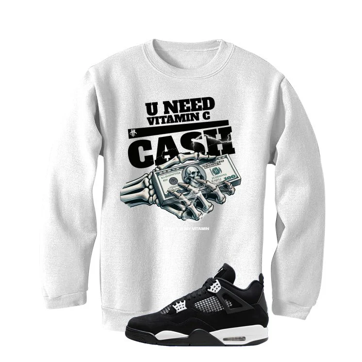 Air Jordan 4 White Thunder White T-Shirt (U NEED VITAMIN C)| illcurrency - Image 4