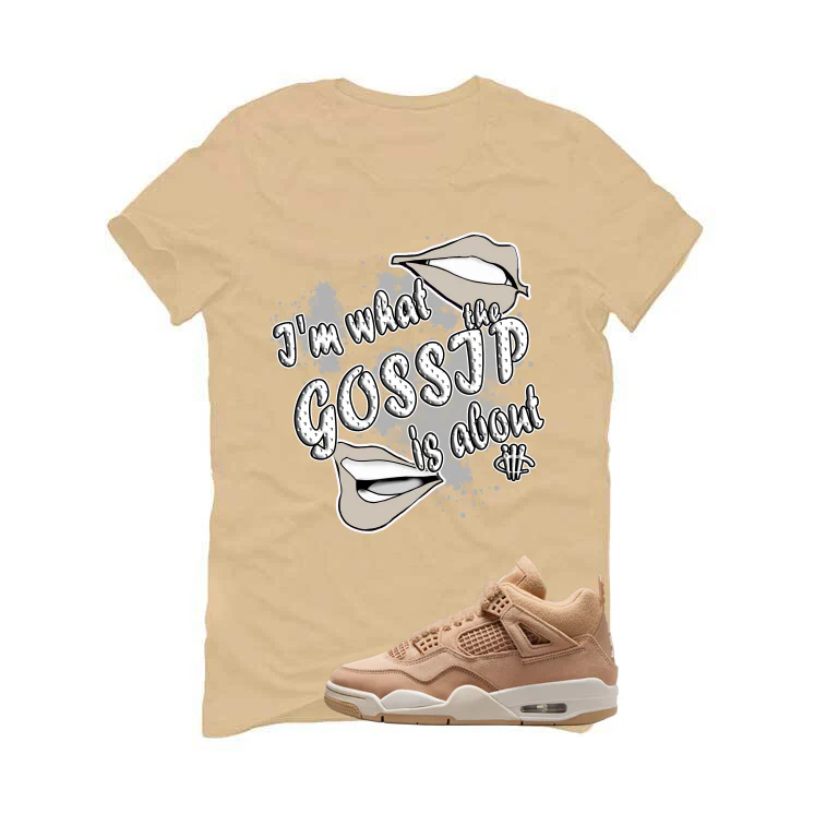 Air Jordan 4 WMNS Cozy Girl Matching T-Shirt, Sweatshirts & Hoodies Tan T-Shirt (Gossip)| illcurrency - Image 2