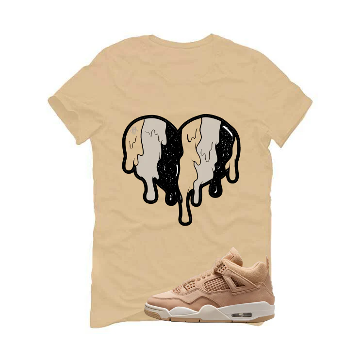Air Jordan 4 WMNS Cozy Girl Matching T-Shirt, Sweatshirts & Hoodies Tan T-Shirt (Heart)| illcurrency - Image 2