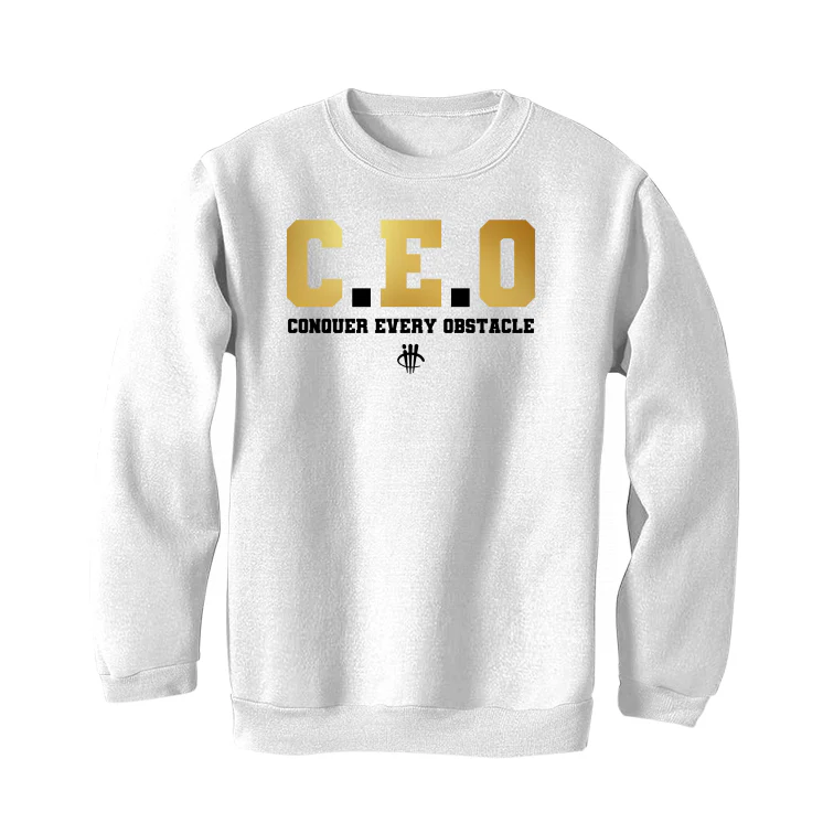 Air Jordan 4 WMNS “Metallic Gold” | illcurrency White T-Shirt (CEO) - Image 4