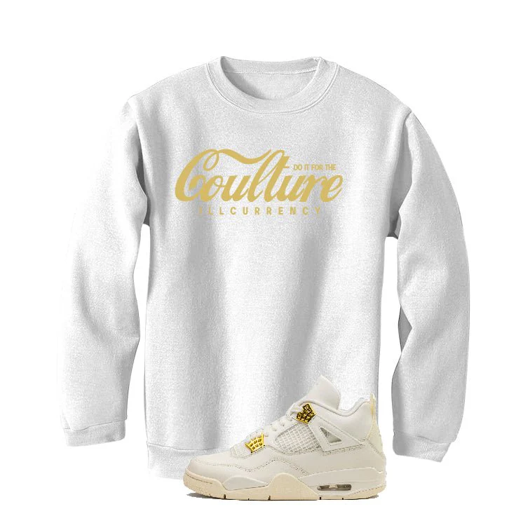 Air Jordan 4 WMNS “Metallic Gold” | illcurrency White T-Shirt (Coulture) - Image 3