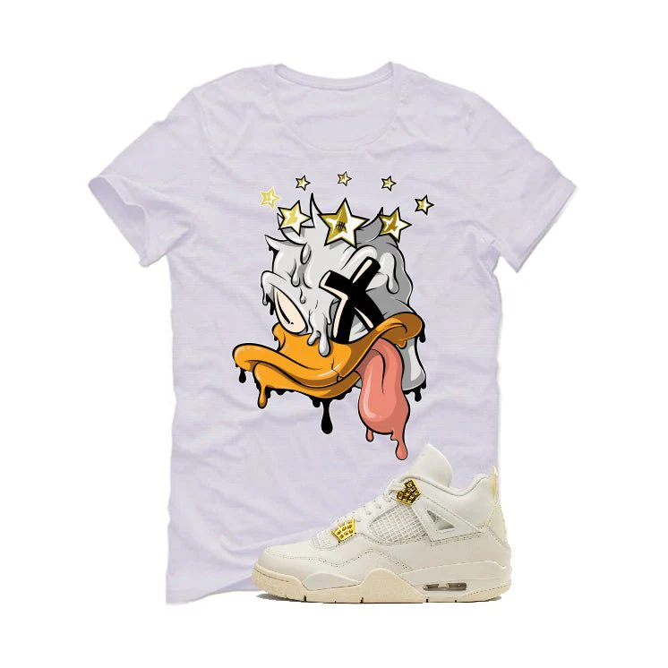 Air Jordan 4 WMNS “Metallic Gold” | illcurrency White T-Shirt (Ducked) - Image 2