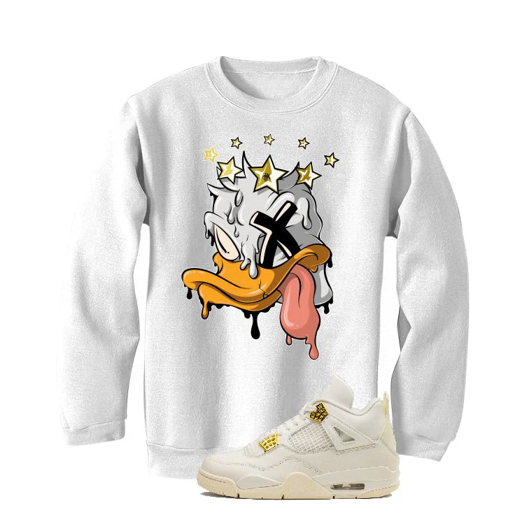Air Jordan 4 WMNS “Metallic Gold” | illcurrency White T-Shirt (Ducked) - Image 4