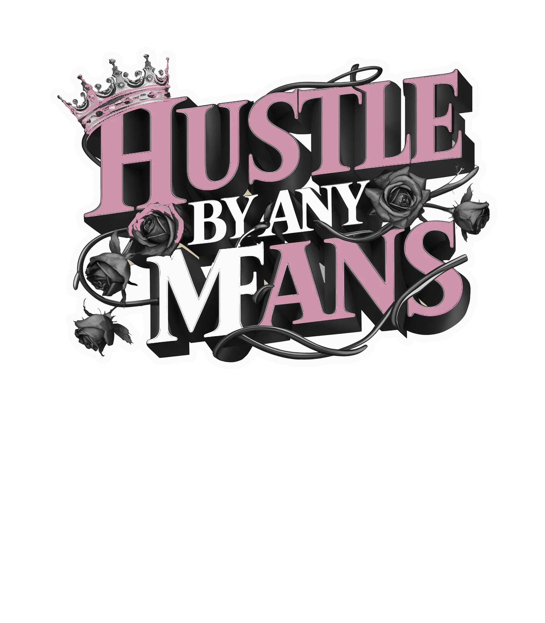 Air Jordan 4 WMNS Orchid Black T-Shirt (Hustle By Any Means)| illcurrency