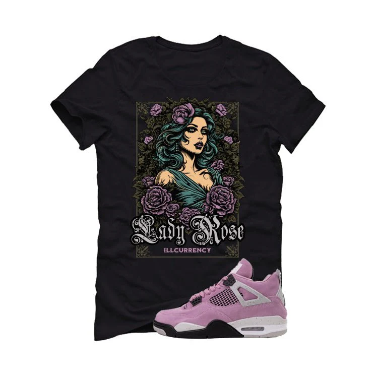 Air Jordan 4 WMNS Orchid Black T-Shirt (Lady Rose)| illcurrency - Image 2