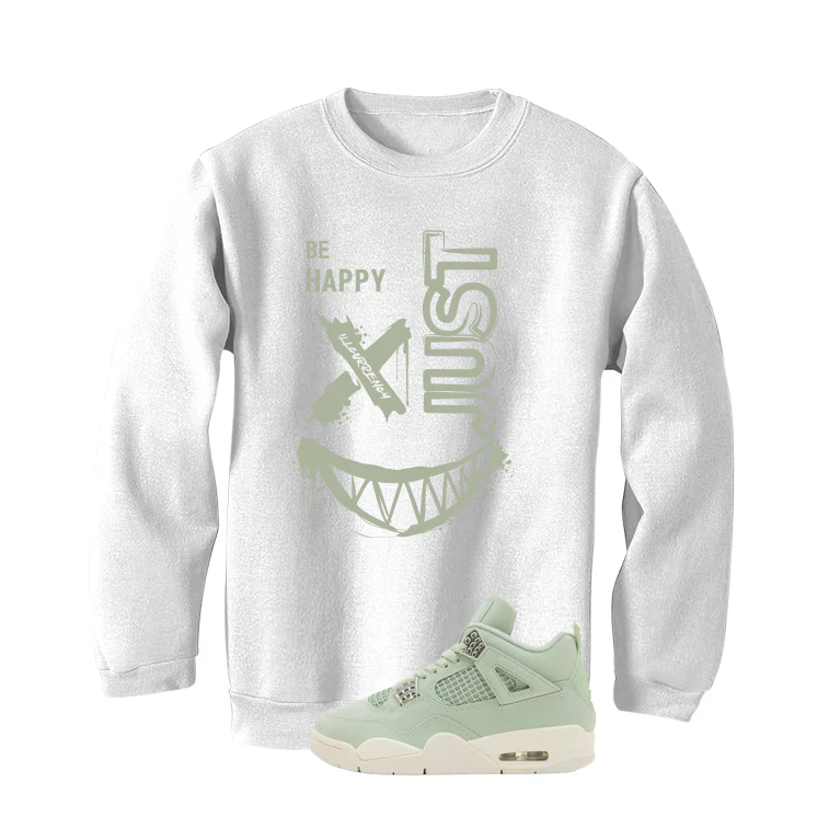 Air Jordan 4 WMNS Seafoam White T-Shirt (Be Happy)| illcurrency - Image 4
