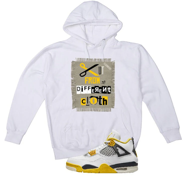 Air Jordan 4 WNNS “Vivid Sulfur” | illcurrency White T-Shirt (Cut from a different cloth) - Image 3