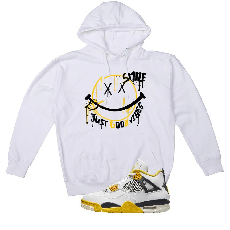 Air Jordan 4 WNNS “Vivid Sulfur” | illcurrency White T-Shirt (Smile) - Image 3