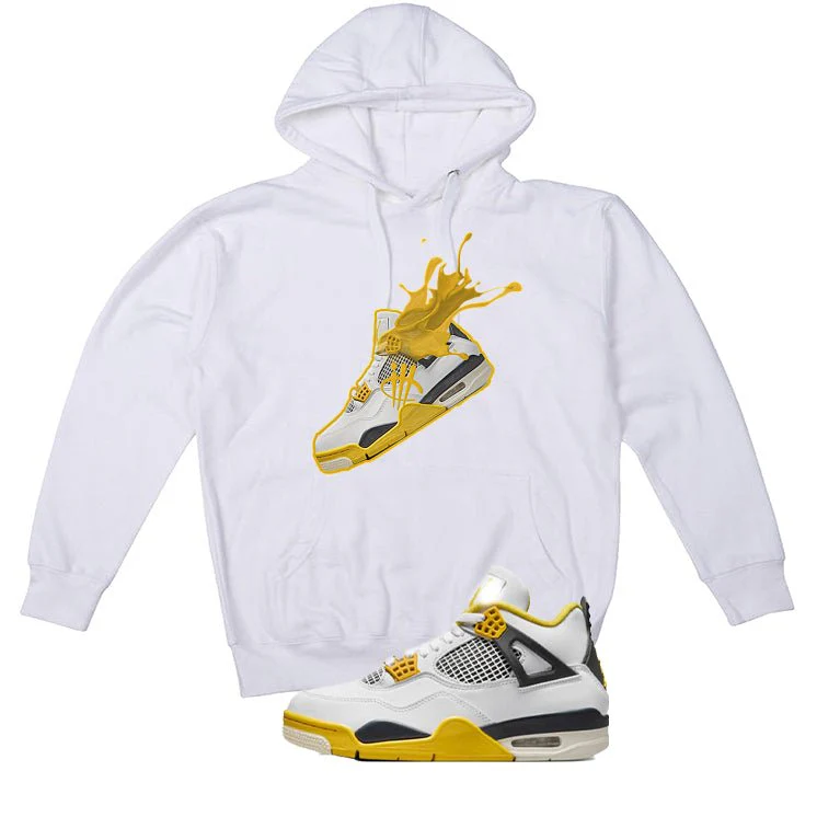 Air Jordan 4 WNNS “Vivid Sulfur” | illcurrency White T-Shirt (SPLASH 4) - Image 3