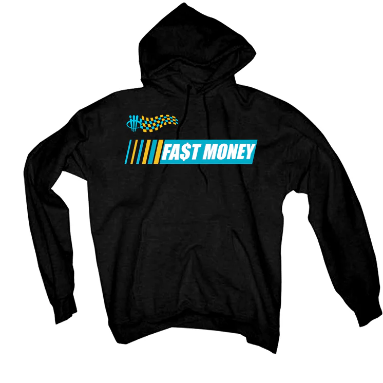 Air Jordan 5 “Aqua” Black T-Shirt (Fast Money) - Image 3