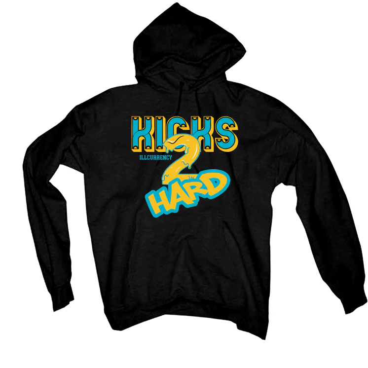 Air Jordan 5 “Aqua” Black T-Shirt (Kicks 2 Hard) - Image 3