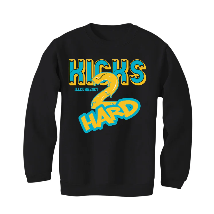 Air Jordan 5 “Aqua” Black T-Shirt (Kicks 2 Hard) - Image 4