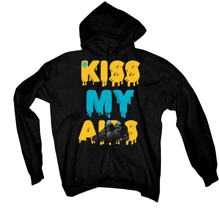 Air Jordan 5 Aqua - Black T-Shirt (KISS MY AIRS) - Image 3
