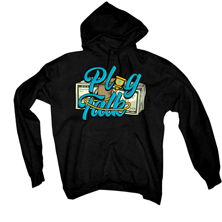 Air Jordan 5 “Aqua” Black T-Shirt (Plug Talk) - Image 3