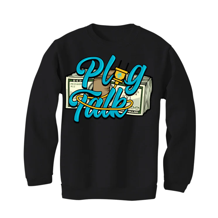 Air Jordan 5 “Aqua” Black T-Shirt (Plug Talk) - Image 4