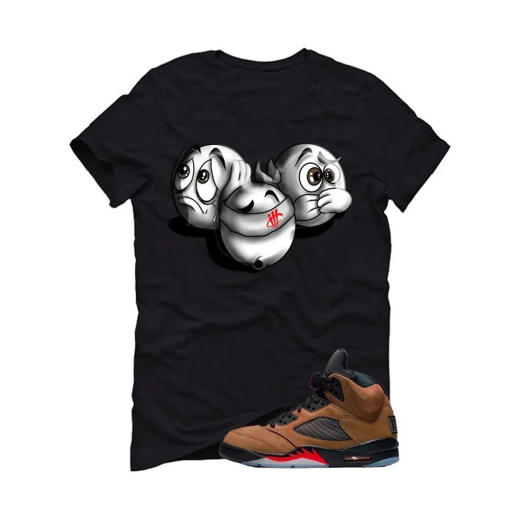 Air Jordan 5 Archaeo Brown Black T-Shirt (SEE NO EVIL)| illcurrency - Image 2