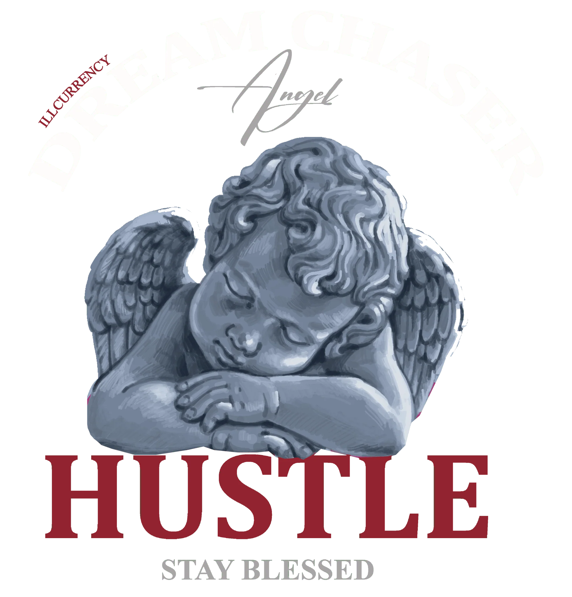 Air Jordan 5 Black Metallic Reimagined Black T-Shirt (Dream Chaser Angel)| illcurrency