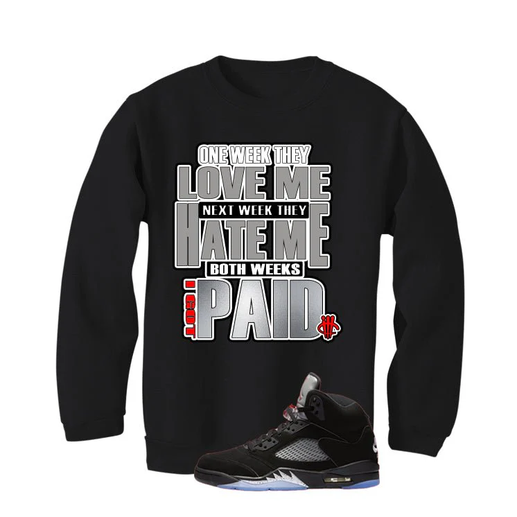 Air Jordan 5 Black Metallic Reimagined Black T-Shirt (Paid)| illcurrency - Image 4