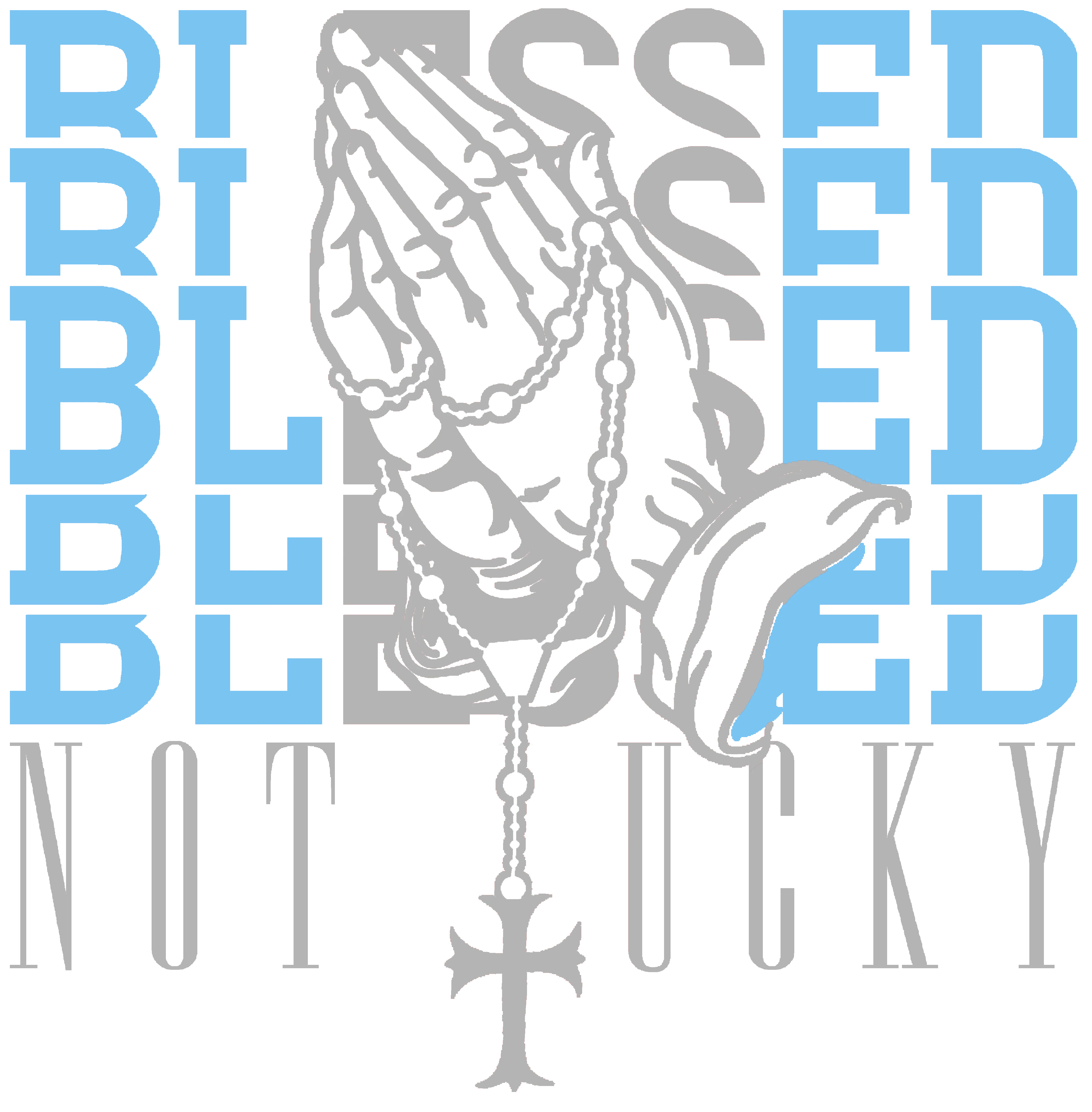 Air Jordan 5 Black/University Blue Matching T-Shirt Black T-Shirt (Blessed not lucky)| illcurrency